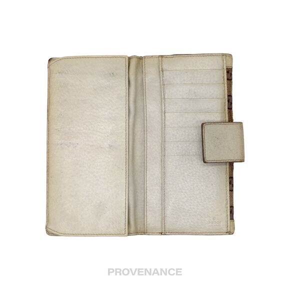 🔴 Gucci GG Canvas Long Wallet - White with Web - Picture 5 of 8